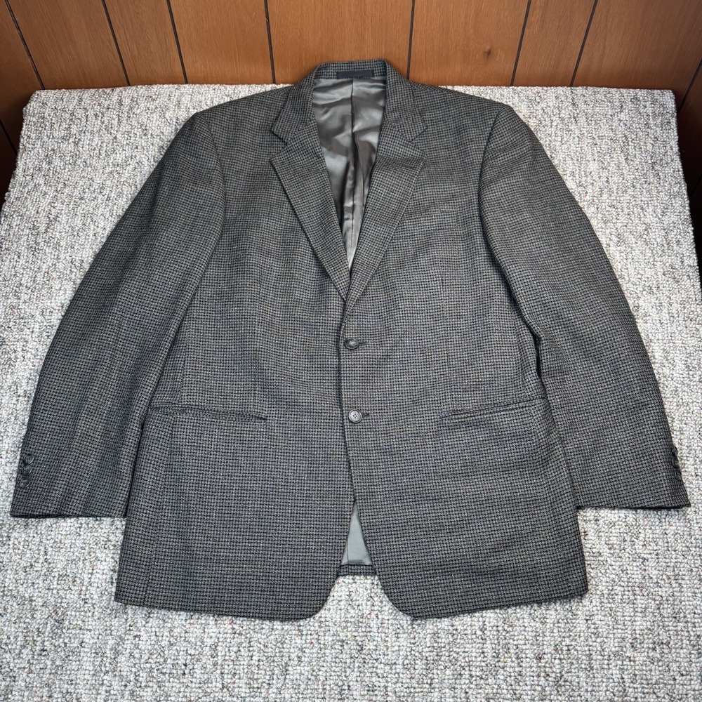Tallia Uomo Blazer Mens 42R Tweed Two Button Ventless Suit Jacket Wool